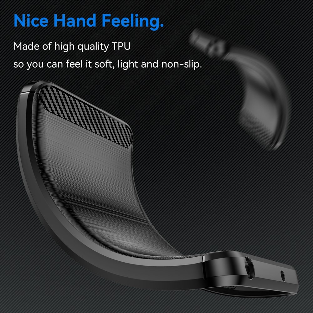 Husa compatibila cu Honor 400 Lite, TPU Slim, Protectie Anti Soc, Aspect Fibra de Carbon, Negru