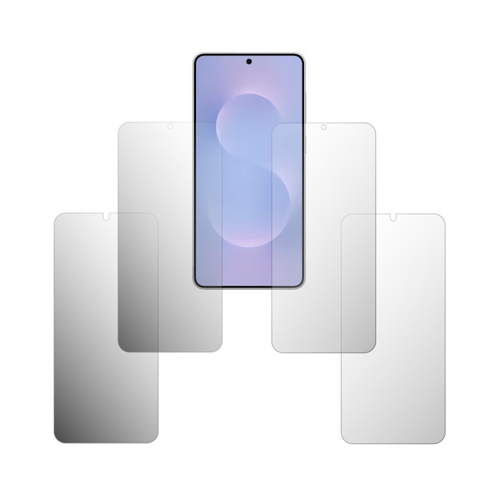 Set 4X Folie Protectie Ecran Folie24, pentru Samsung Galaxy S25 Edge, 2X Ultra-Clear + 2X Mate, Acoperire Full-Display si Case-Friendly, Adezive, Flexibile cu Auto Regenerare