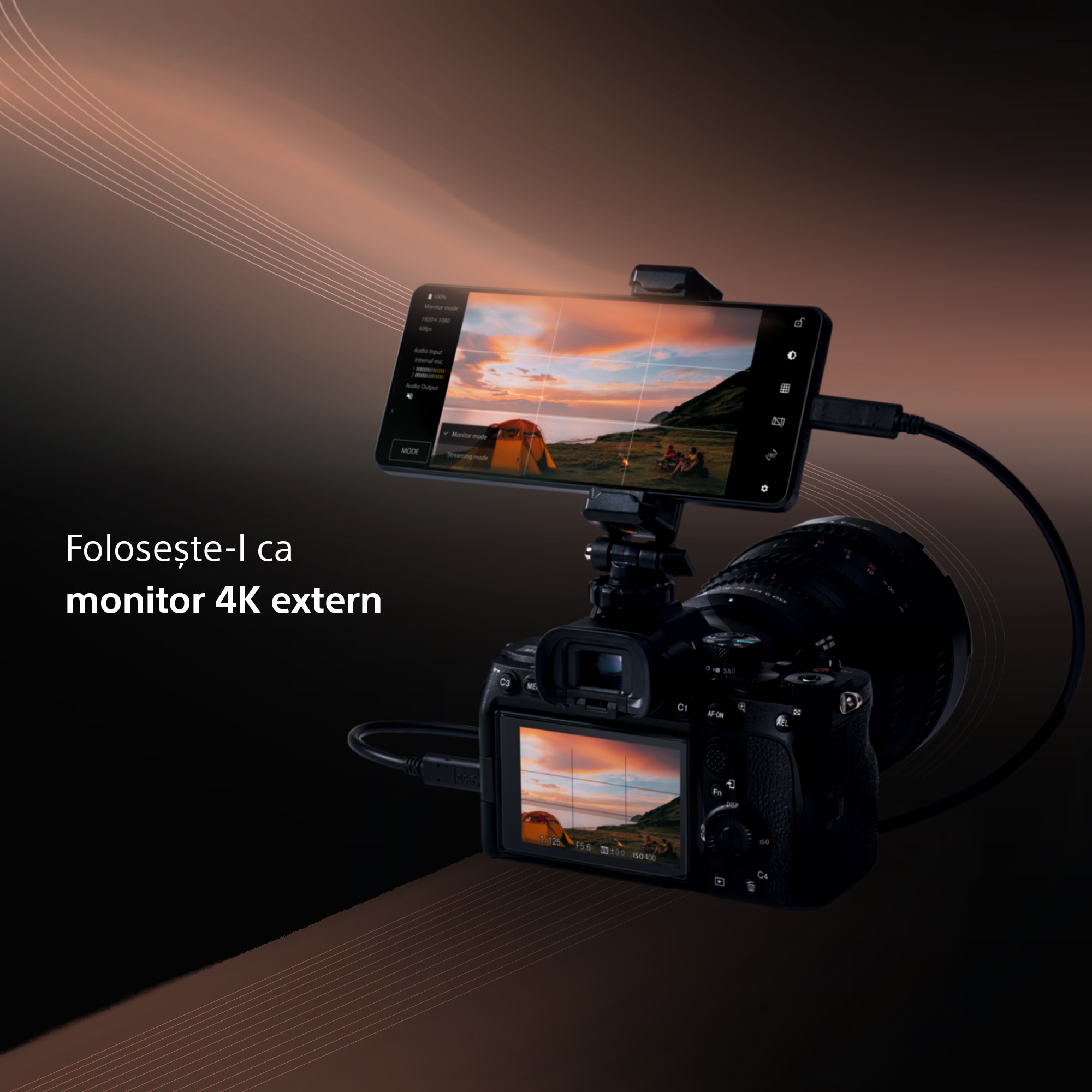 Telefon mobil Sony Xperia 1 IV, Dual SIM, 12GB RAM, 256GB, 5G, Black