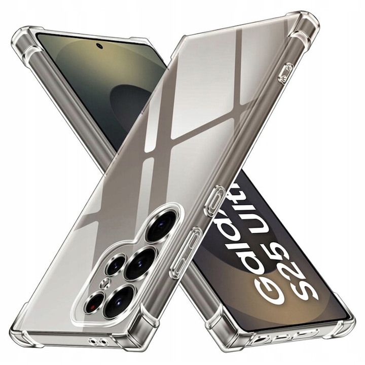 BestCase® Husa Pentru Samsung Galaxy S25 Ultra, Anti Shock 1.5MM, Protectie camera si ecran, Transparent