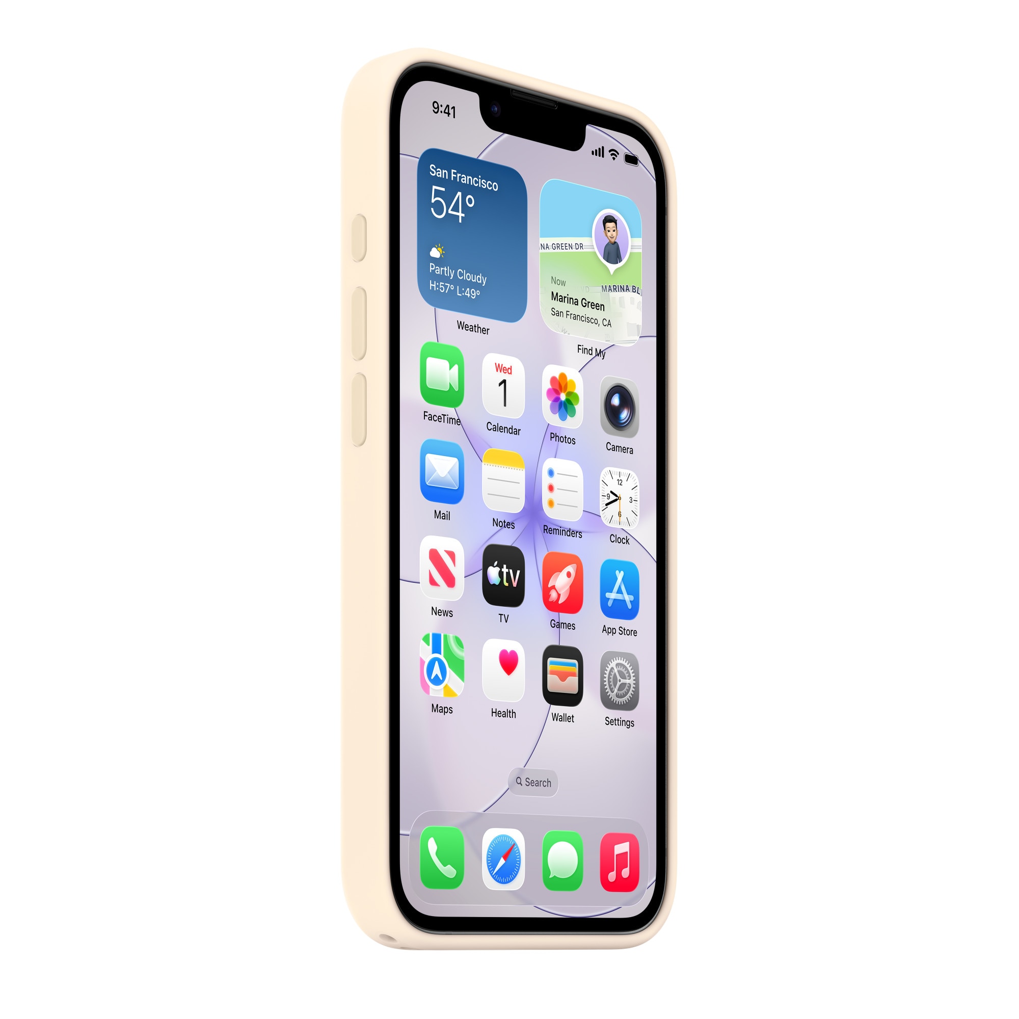 Husa de protectie Apple Silicone Case with MagSafe pentru iPhone 17e, Vanilla
