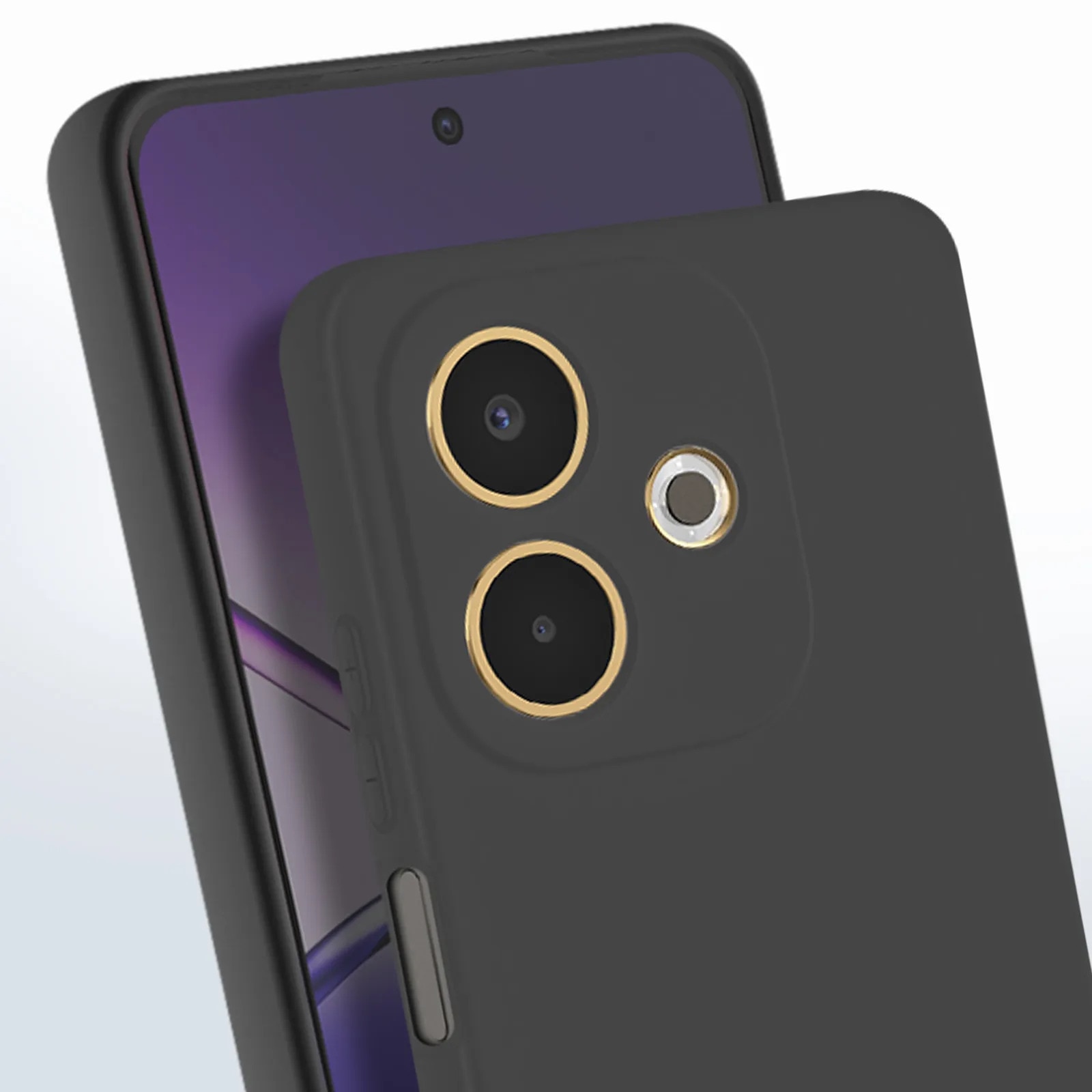 Husa Soft Catifea compatibila cu Oppo A5 Pro 5G, Negru