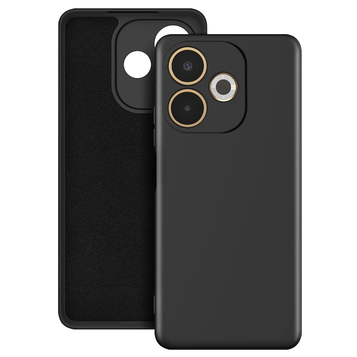 Husa Soft Catifea compatibila cu Oppo A5 Pro 5G, Negru