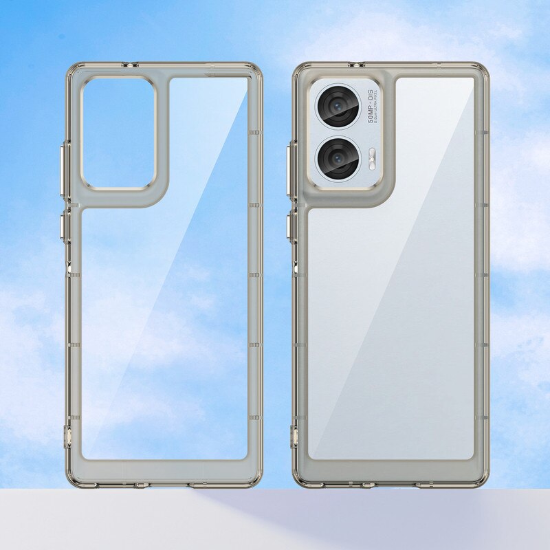 Husa telefon, pentru Motorola Edge 50 Fusion De inalta calitate Hard Backplane Soft Border Pure si Luminos Simtire confortabila, Gri, ransparent