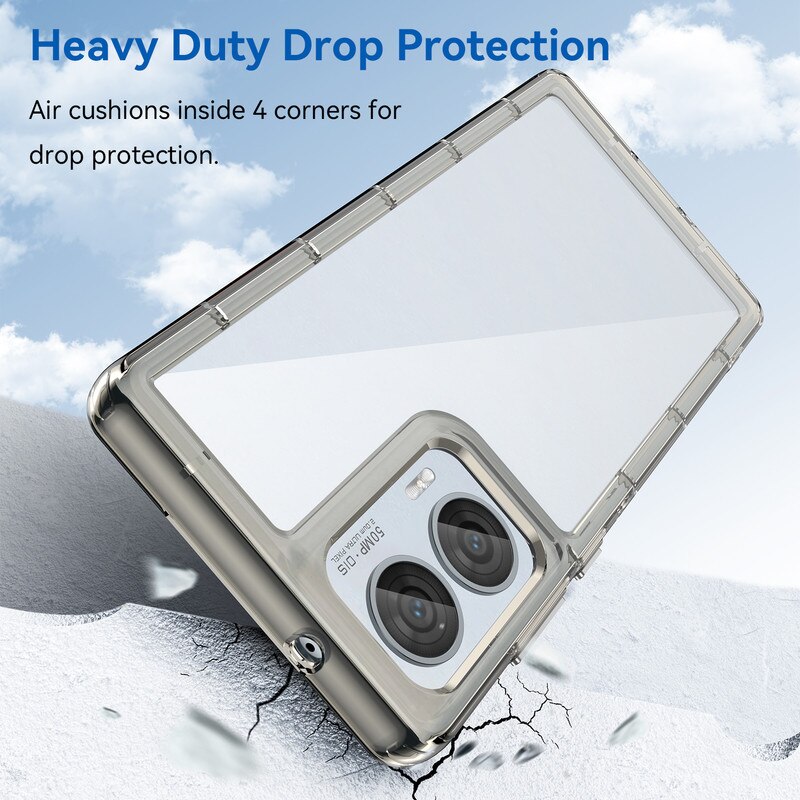 Husa telefon, pentru Motorola Edge 50 Fusion De inalta calitate Hard Backplane Soft Border Pure si Luminos Simtire confortabila, Gri, ransparent