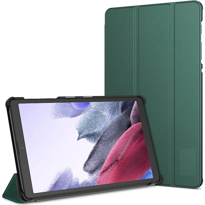 Husa premium pentru Amazon Fire Max, 11 inch, Trifold, SmartCase, Sigloo, model Pine Green