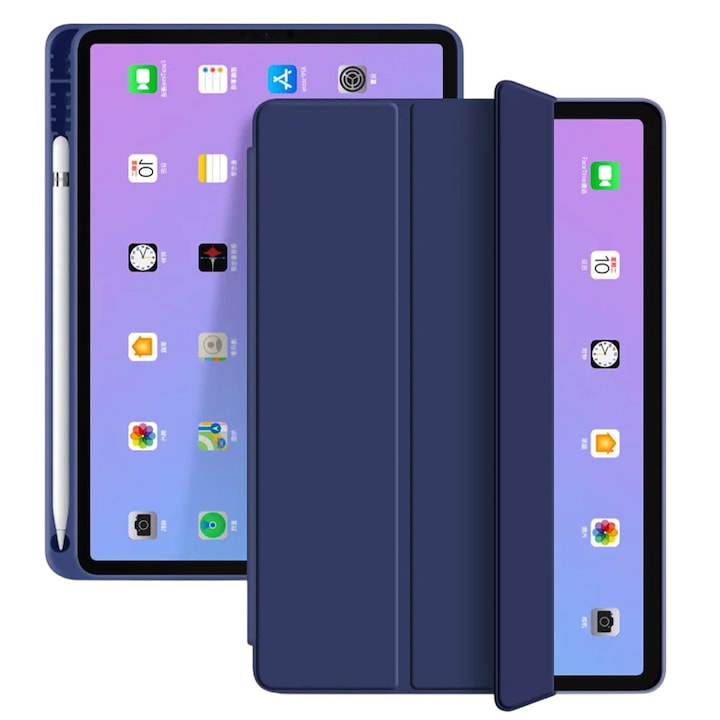 Husa Tableta FlexPro pentru Samsung Galaxy Tab S10 FE, Protectie Completa, Functie Stand, Suport Creion, Albastru