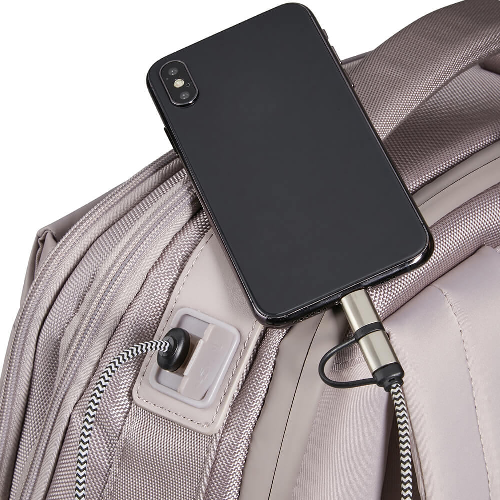 Rucsac pentru laptop Openroad Chic 2.0, Samsonite, Nailon, Laptop 13.3", Capacitate 13.5 l, 40 x 30,5 x 18,5 cm, Liliac