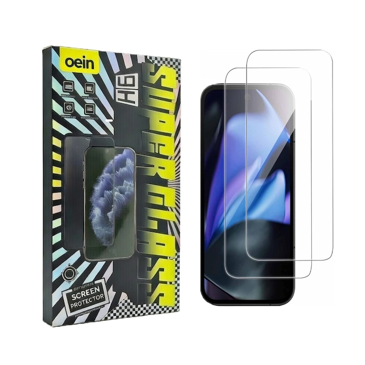 Set 2 Folie Sticla pentru Google Pixel 9 Oein® – Sticla Securizata 9H+, Claritate Super HD, Tratament Oleofob Electronic, Anti-Amprenta, Sensibilitate Touch Avansata, Acoperire Completa Compatibila cu Husa
