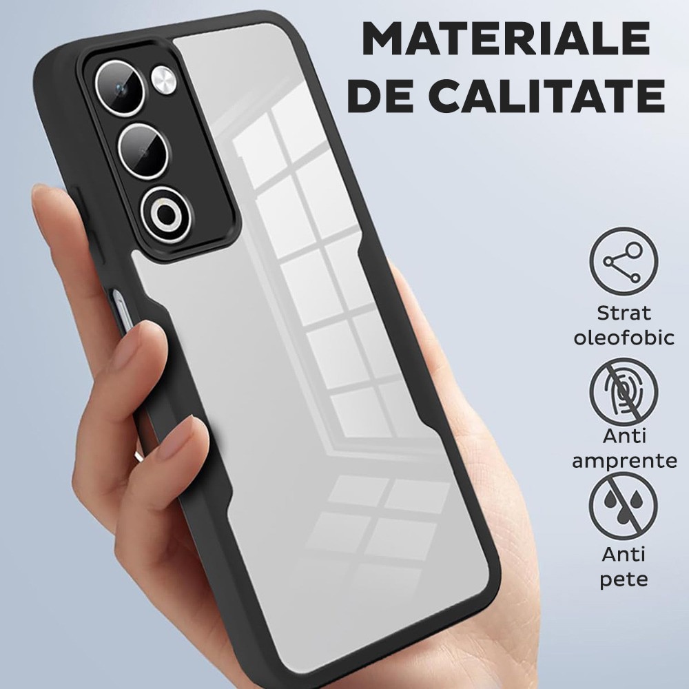 Husa pentru Oppo A5 Pro 4G / A5 Pro 5G DaDen® ColorVerse 360, Antisoc, Protectie completa spate-ecran, Roz