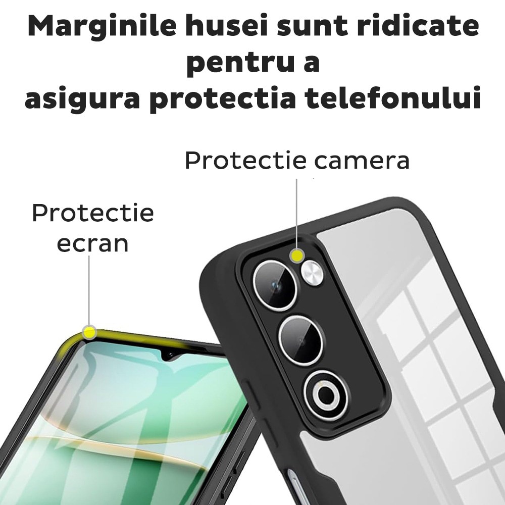 Husa pentru Oppo A5 Pro 4G / A5 Pro 5G DaDen® ColorVerse 360, Antisoc, Protectie completa spate-ecran, Roz