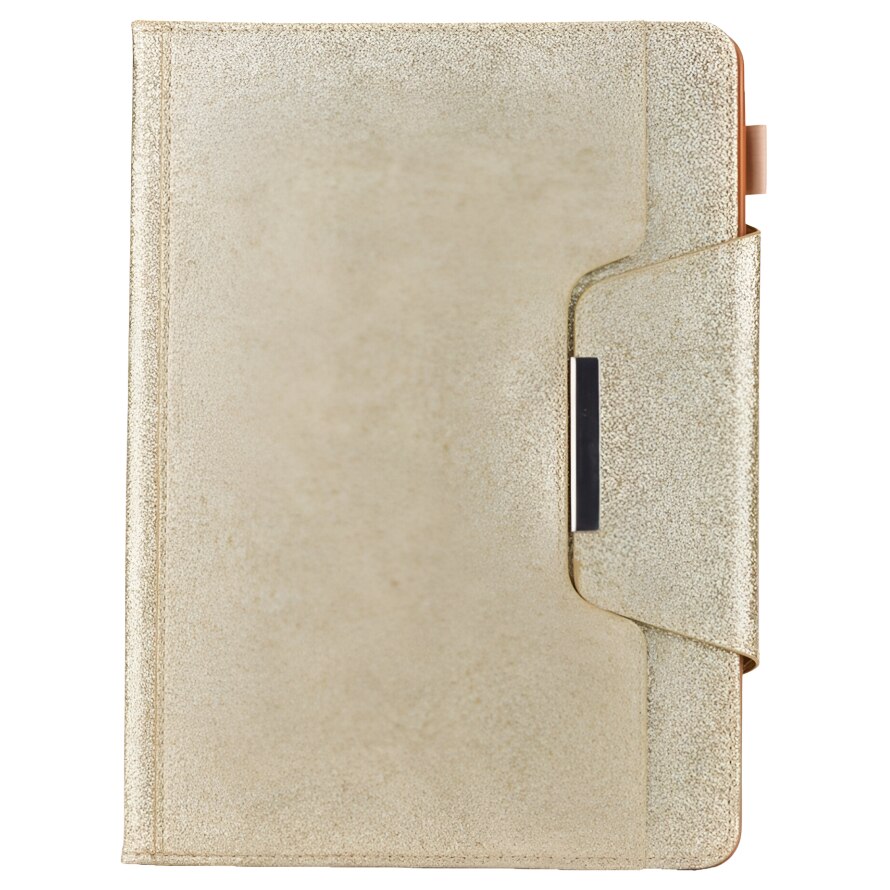 Etui protectie pentru iPad 10.2", Nikcorp, brocat, cu suport, auriu