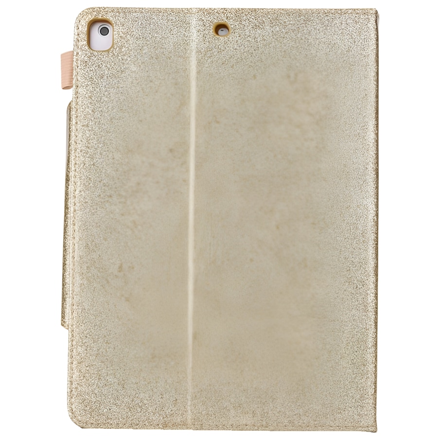 Etui protectie pentru iPad 10.2", Nikcorp, brocat, cu suport, auriu