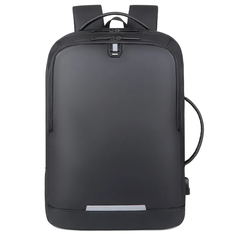 Rucsac laptop 15.6", casual business pentru calatorii, expandabil, cu port de incarcare USB, Escalate, 35x15/20x44 cm, Negru