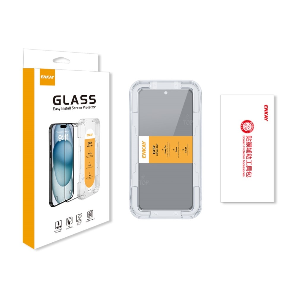 Folie protectie ENKAY pentru Samsung Galaxy A56 5G / Galaxy A36 5G, 9H, transparent, set instalare