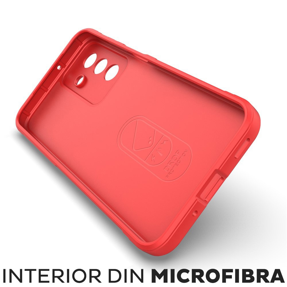 Husa pentru Samsung Galaxy A17 5G / A17 4G DaDen® Magic Shield, Antisoc, Interior microfibra, TPU, Rosu