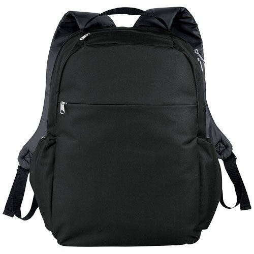 Rucsac Laptop, Everestus, SM, 15.6 inch, 600D poliester, negru, saculet de calatorie si eticheta bagaj incluse