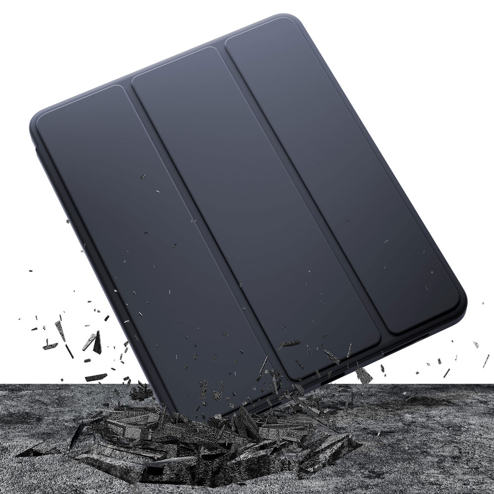 Husa tabletă 3MK Soft, design tri-fold, negru, material durabil, compatibilă cu dimensiuni Samsung Galaxy Tab A11 Plus