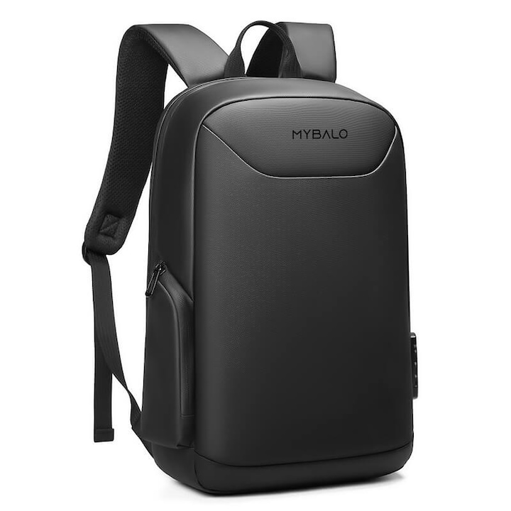 Rucsac Berlin, Mybalo, 13L, pentru laptop 15.6", negru, 45x29x10cm