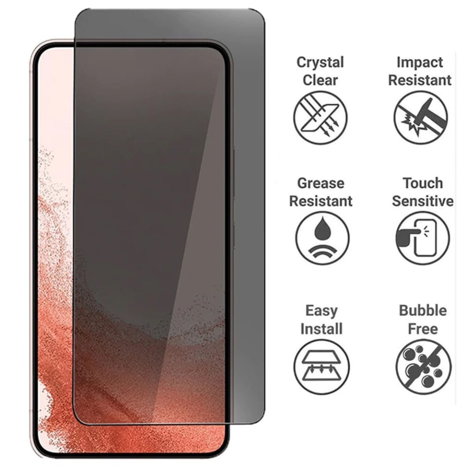 Folie pentru OnePlus Nord CE5, Anti-spy Ultra HD, Protectie 9H, Montare Simpla, 111D, set cu sticker, Privacy