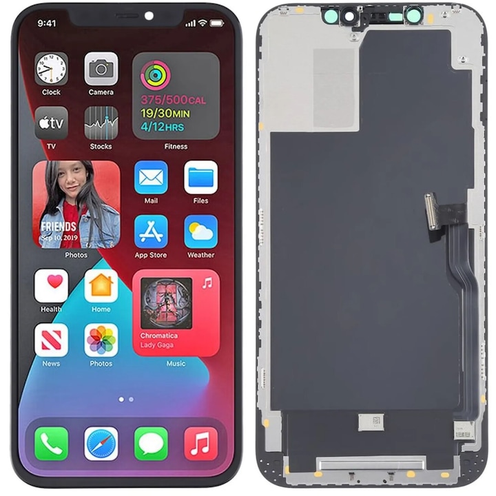 Ecran OLED original pentru iPhone 12 Pro Max, negru, 6.7"