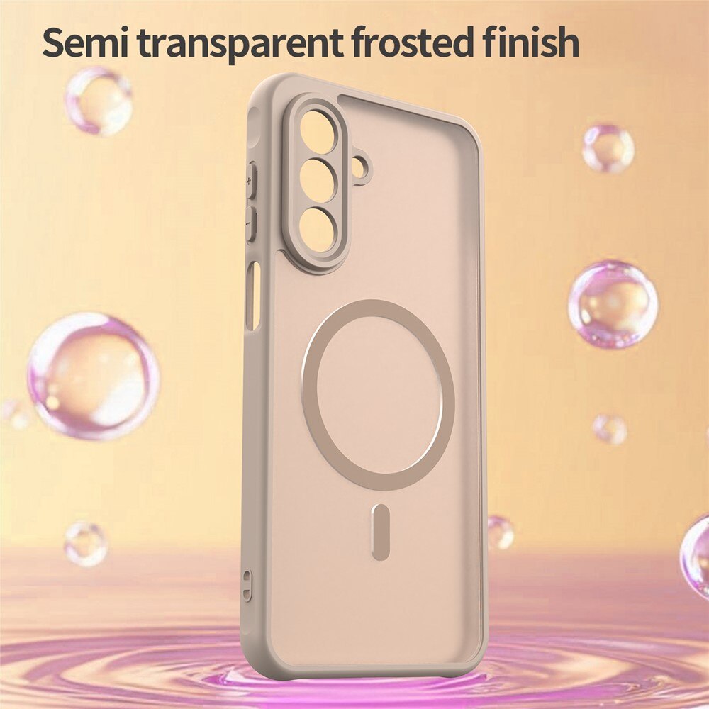Husa Matte MagSafe pentru Samsung Galaxy A17, protectie completa, contur Bej