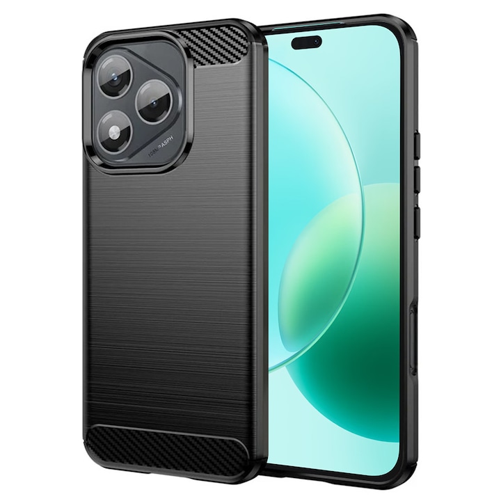 Husa pentru Honor 400 Lite Carbon Liquid Silicone Negru