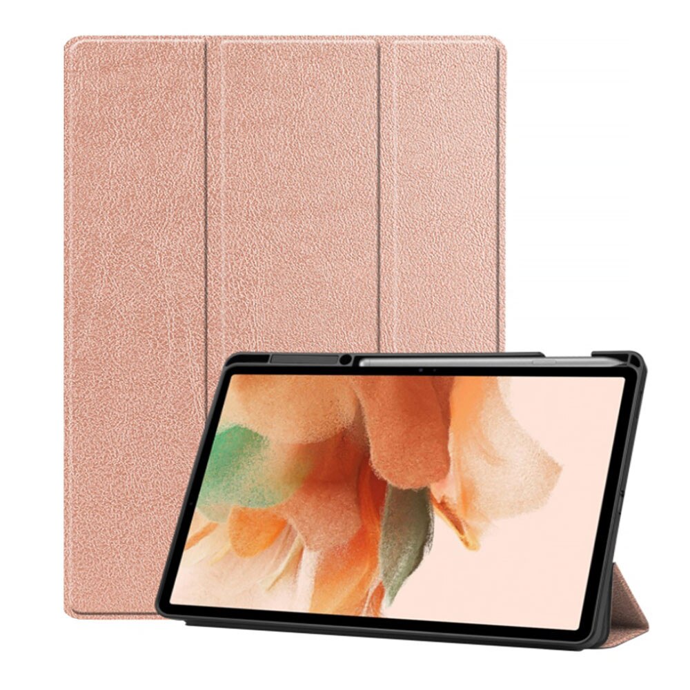 Husa tableta din piele pentru Samsung Galaxy Tab S10 Plus, Protectie Completa, Rose Gold