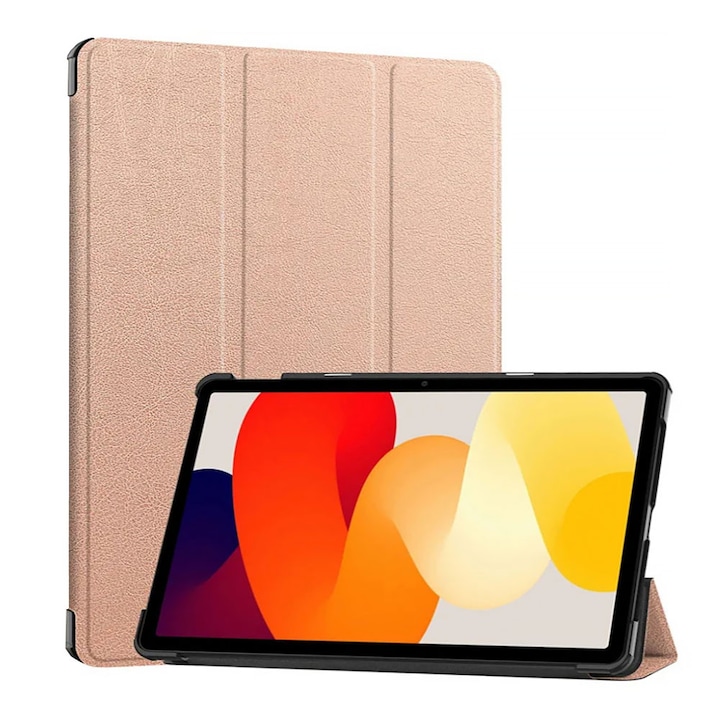 Husa tableta din piele pentru Samsung Galaxy Tab S10 Plus, Protectie Completa, Rose Gold