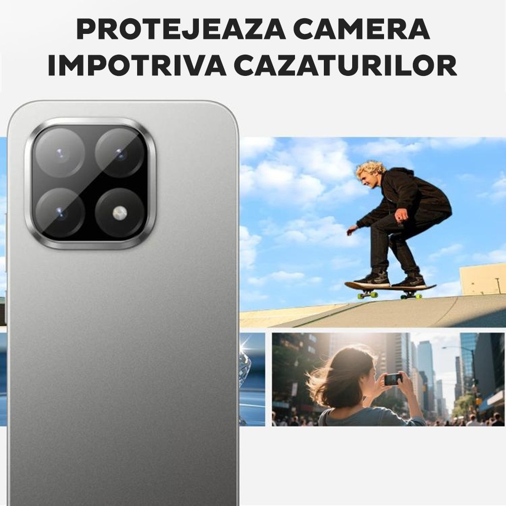 Folie Camera Daden din sticla pentru Xiaomi 15T, Full Cover, Protectie Profesionala, Ultra Rezistenta, Calitate Premium, Negru