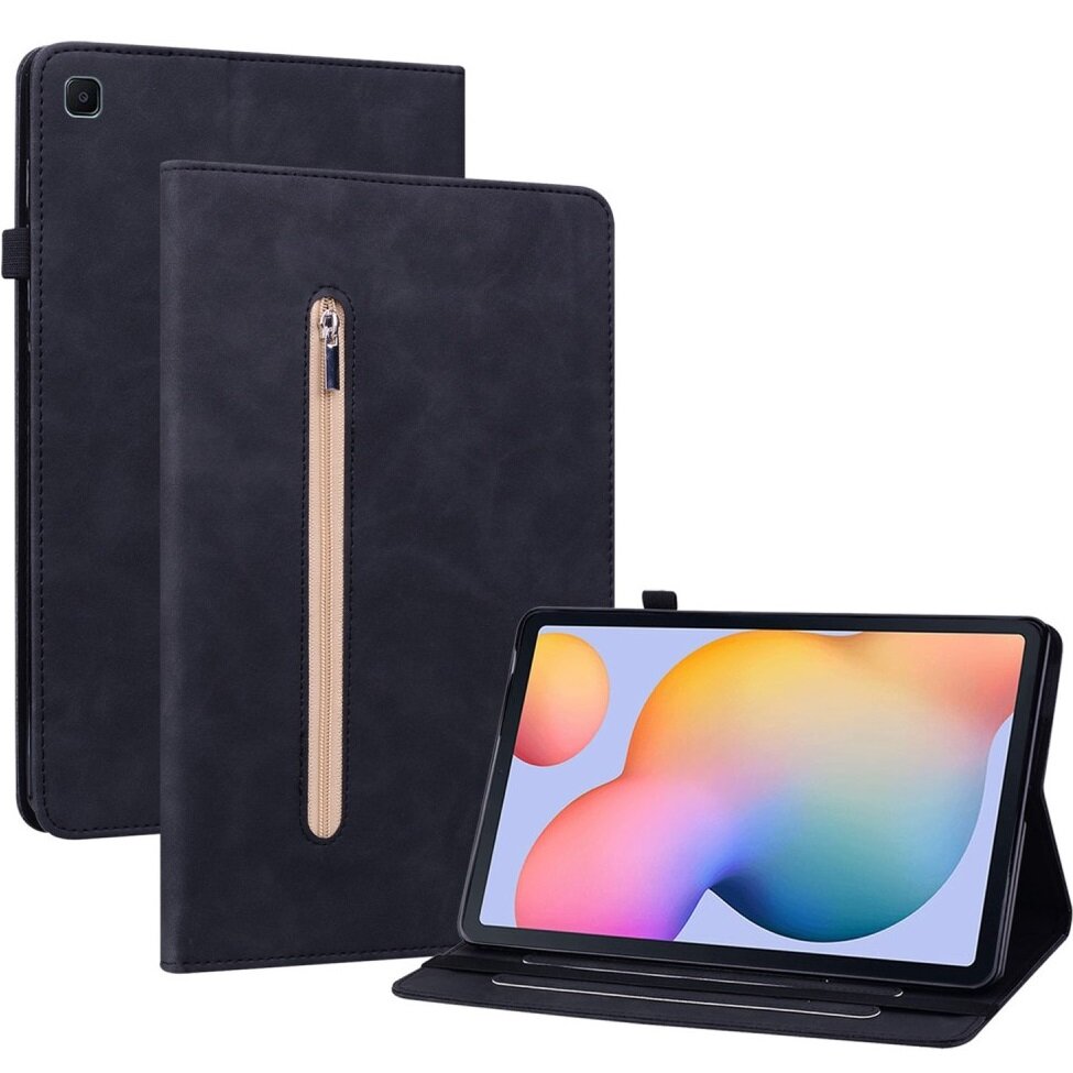 Husa compatibila cu Samsung Galaxy Tab S6 Lite, XGSM, Cu suport de pix, Negru