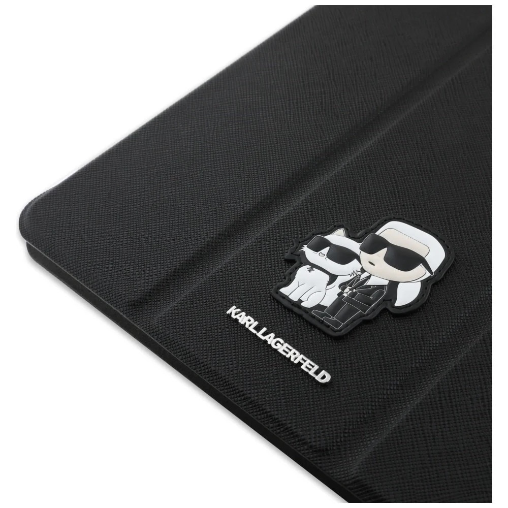 Husa pentru iPad Air 11 (2024) - Karl Lagerfeld Saffiano Magnetic Karl &Choupette (KLFC11RM24SAKCK) - Black