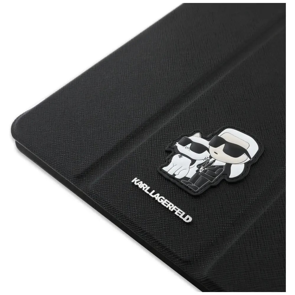 Husa pentru iPad Air 11 (2024) - Karl Lagerfeld Saffiano Magnetic Karl &Choupette (KLFC11RM24SAKCK) - Black