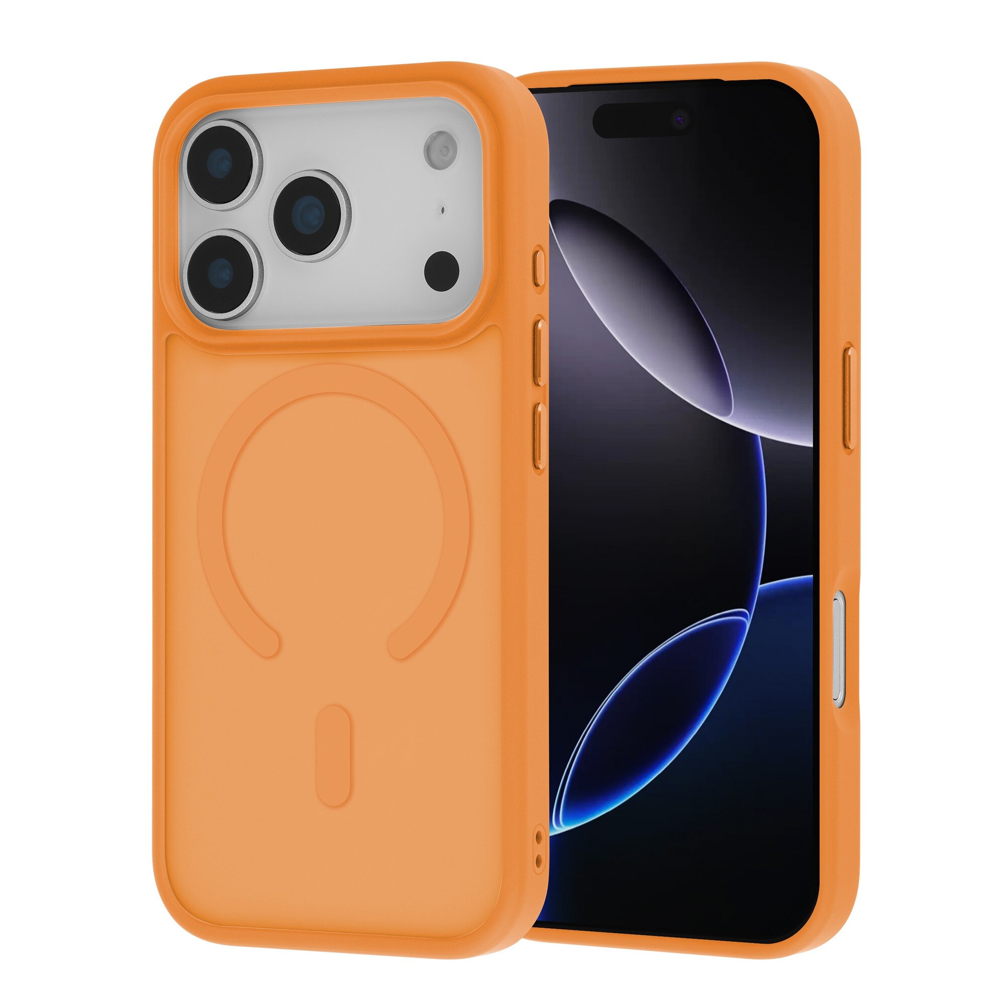 Carcasa Protectie Spate Cellara Colectia Shade Magsafe Compatibil Cu iPhone 17 Pro - Portocaliu