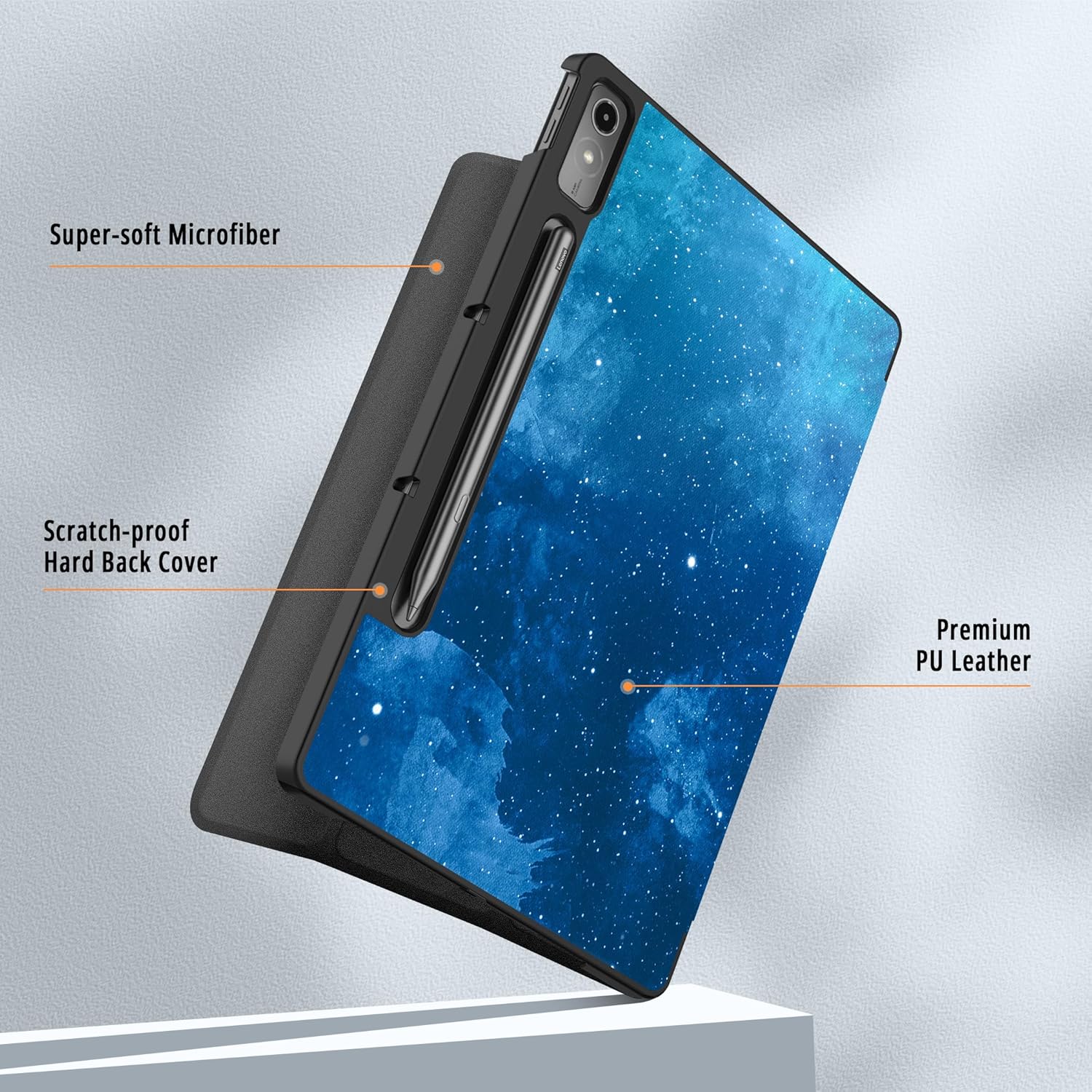 Husa Slim Sigloo, Smart Cover, Trifold, pentru Lenovo Tab P11 Pro( 2nd Gen), (TB-132FU/TB-138FU), 11.2", Star Light