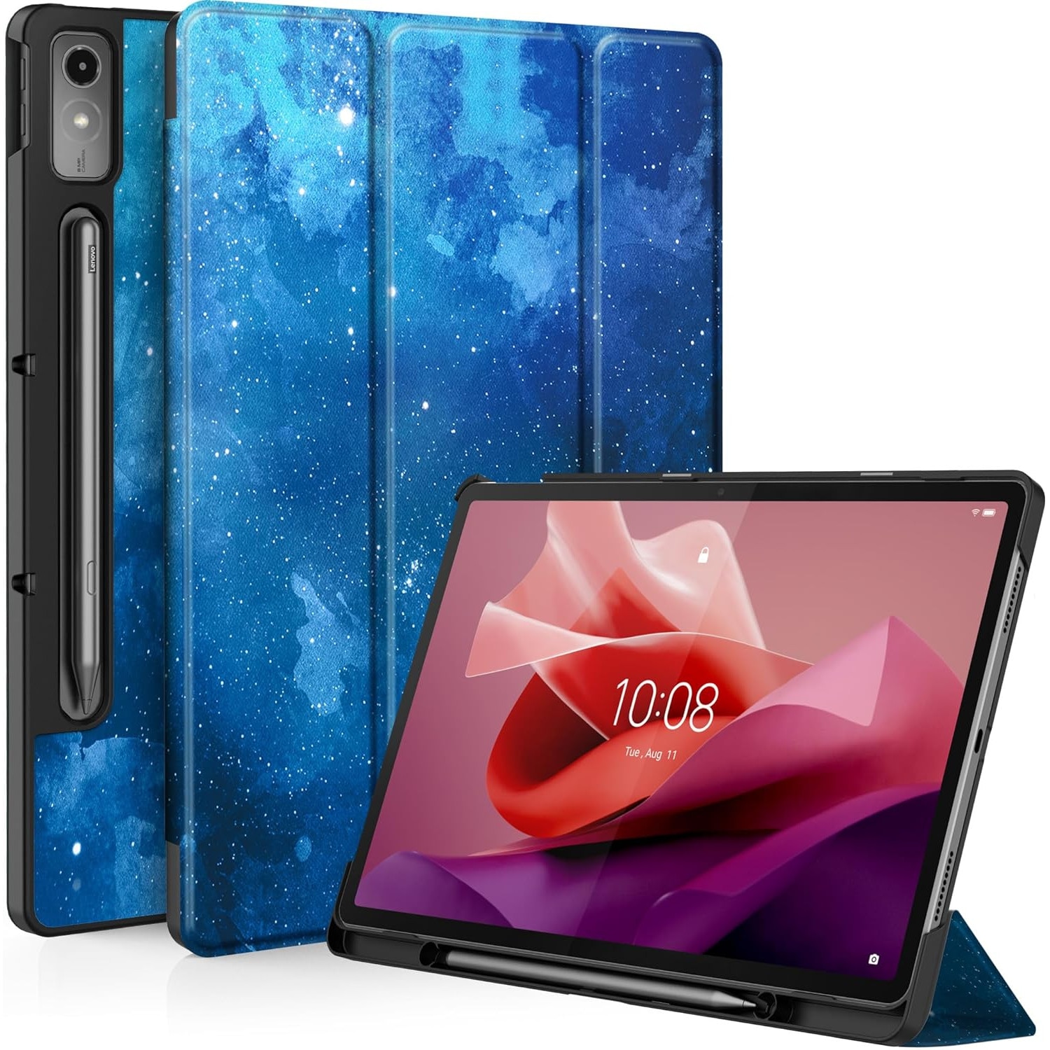 Husa Slim Sigloo, Smart Cover, Trifold, pentru Lenovo Tab P11 Pro( 2nd Gen), (TB-132FU/TB-138FU), 11.2", Star Light