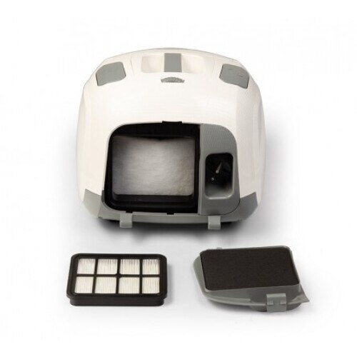 Aspirator cu sac Fantom SS 2400, ultra silentios, 4 l, 850W, Filtru HEPA, Crem