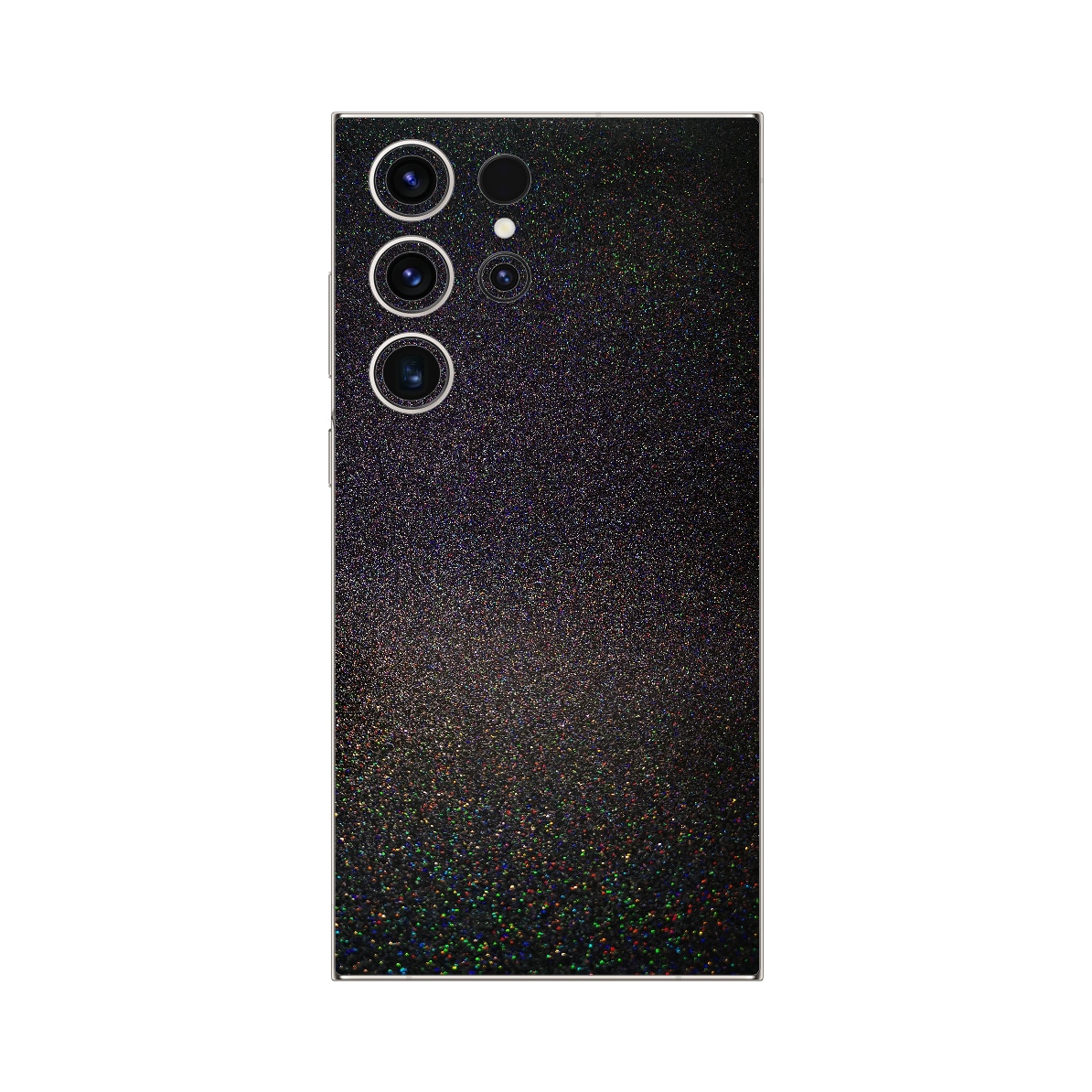Folie iSkinz pentru Samsung Galaxy S23 Ultra 5G - Black Galactic Gold 360 Cut, Skin Adeziv Full Body Cover, Protectie Carcasa Spate si Laterale