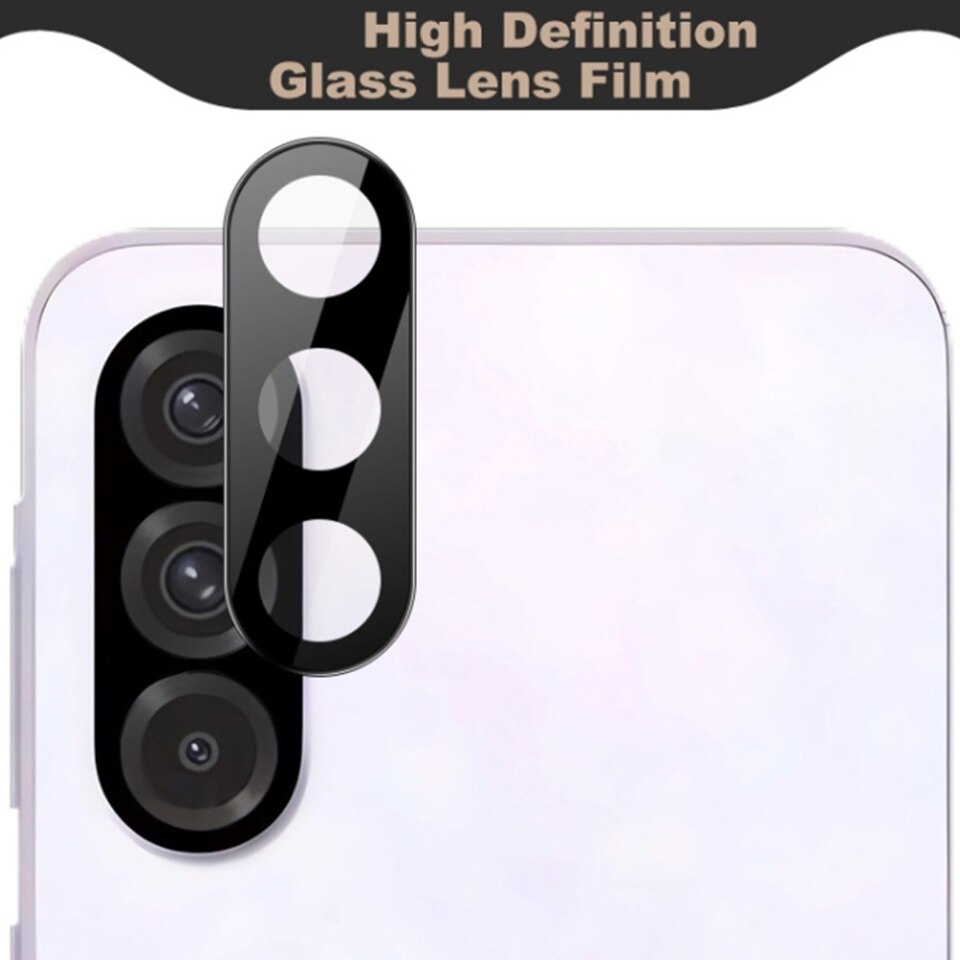 Folie camera pentru Samsung Galaxy A56 5G, SKYDDAR INNOVATION, Camera Glass Negru, set cu sticker
