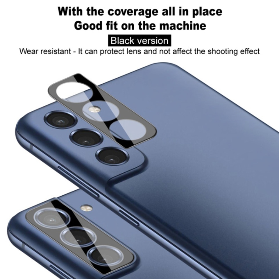 Folie camera pentru Samsung Galaxy A56 5G, SKYDDAR INNOVATION, Camera Glass Negru, set cu sticker