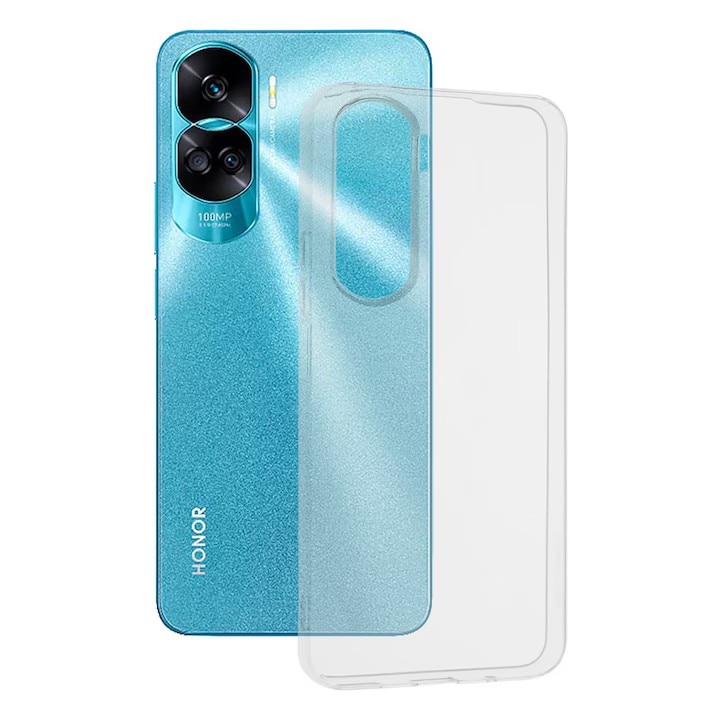 Husa de Protectie, Flippy, Compatibila cu Honor 90 Lite, TPU, Transparent