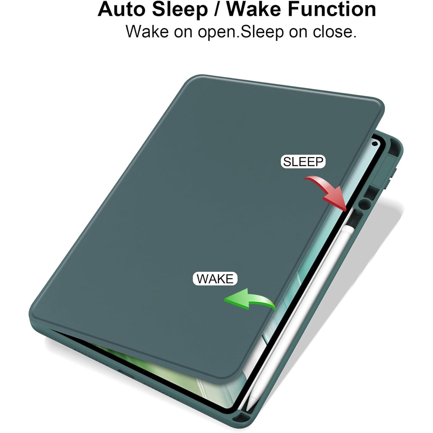Husa de protectie, Omelivon, Pentru tableta 12.3", Verde inchis