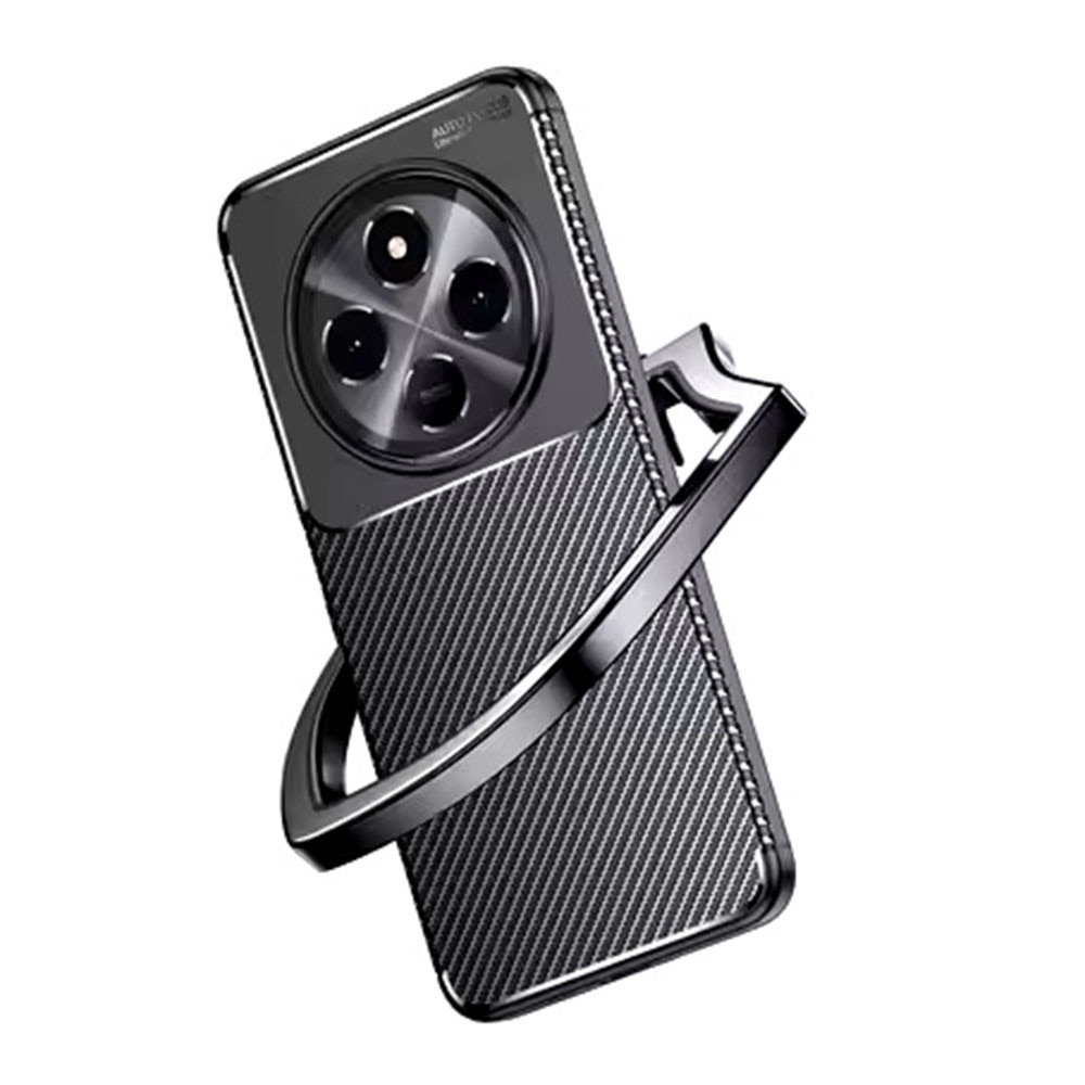 Husa de protectie pentru Xiaomi 15 Ultra Auto Focus Slim Anti-Scratch cu fibra de carbon si protectie lentile - Negru denim