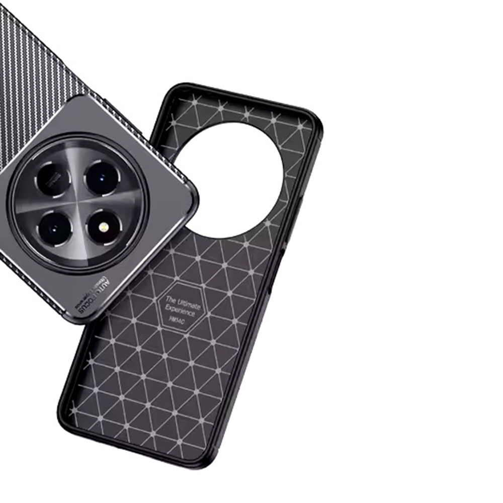 Husa de protectie pentru Xiaomi 15 Ultra Auto Focus Slim Anti-Scratch cu fibra de carbon si protectie lentile - Negru denim