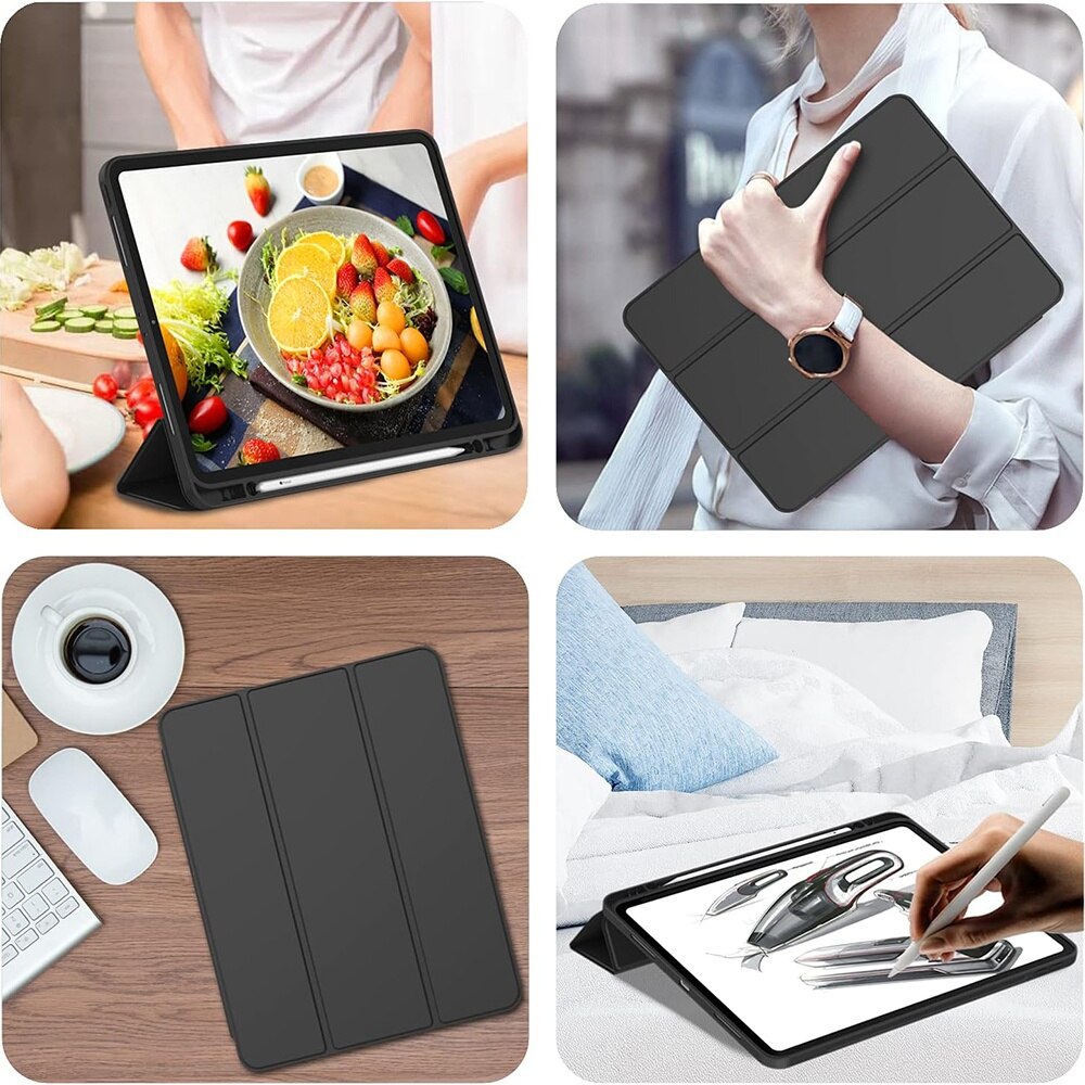 Husa pentru iPad Pro 12.9 (2018/2020/2021/2022) - Techsuit Flex Trifold - Black