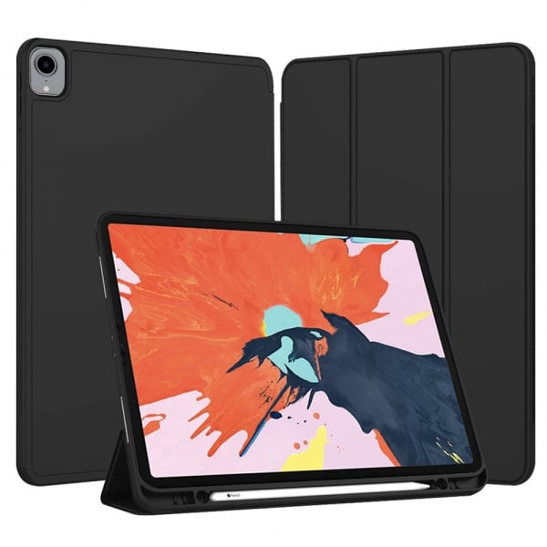 Husa pentru iPad Pro 12.9 (2018/2020/2021/2022) - Techsuit Flex Trifold - Black