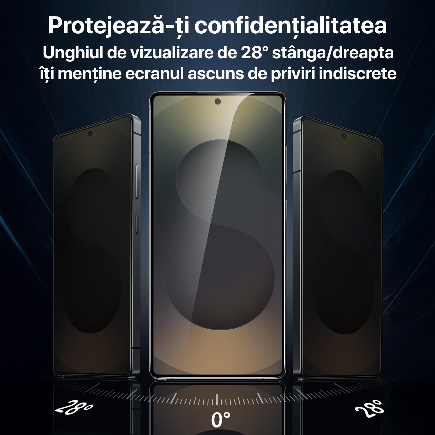Folie Sticla Privacy pentru Samsung A36 5G cu aplicator Daden MagicBox, Full Cover, Protectie Profesionala, Ultra Rezistenta, Calitate Premium
