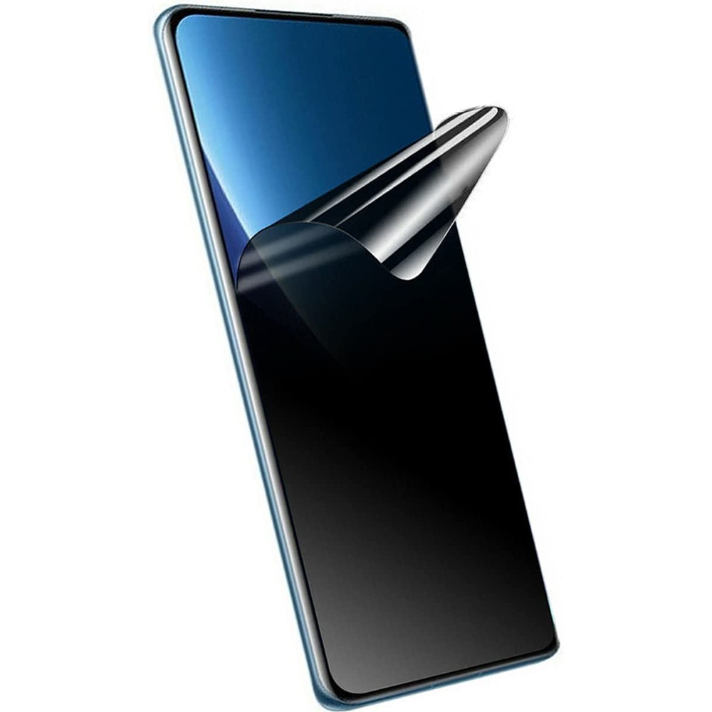 Folie Privacy PolyFlex Impact Proof compatibila cu Google Pixel 9a, Polimer siliconic de 200 de microni D3O, Adeziv fara reziduuri, Montare usoara, fara lichid, Regenerabila, Full Glue, Compatibila cu senzorul de amprenta, Compatibila cu orice husa
