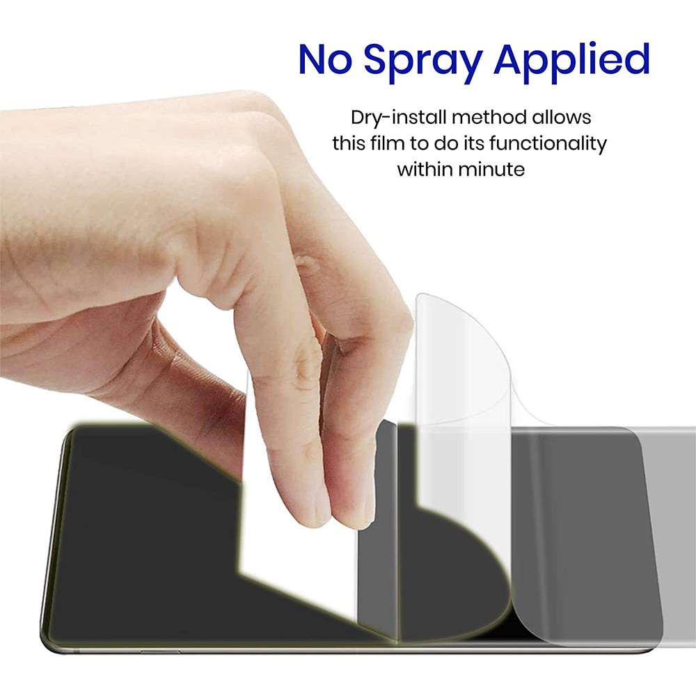 Folie Privacy PolyFlex Impact Proof compatibila cu Google Pixel 9a, Polimer siliconic de 200 de microni D3O, Adeziv fara reziduuri, Montare usoara, fara lichid, Regenerabila, Full Glue, Compatibila cu senzorul de amprenta, Compatibila cu orice husa