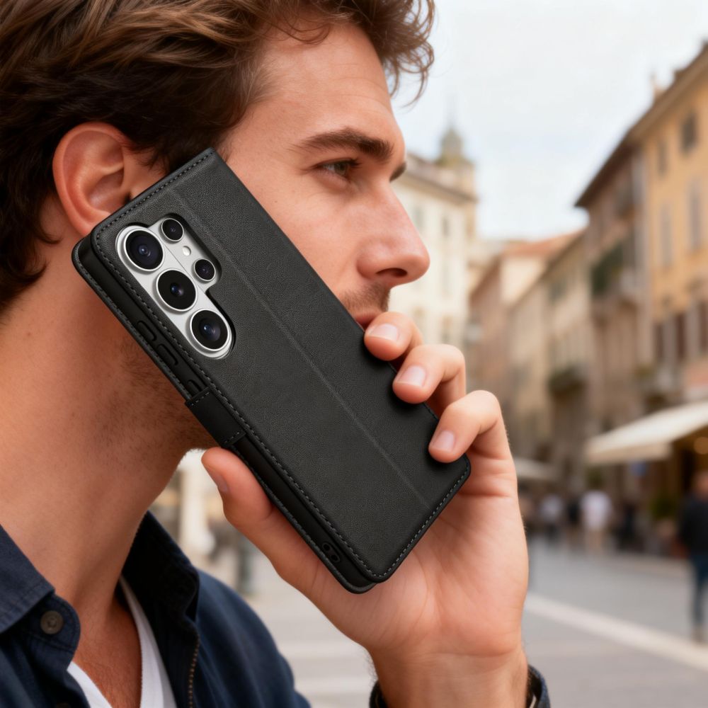 Carcasa Tech-Protect Wallet compatibila cu Samsung Galaxy S26 Ultra, Negru